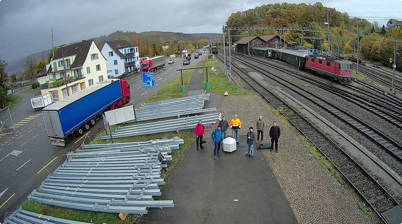 Sunflower Labs Bee observing Swiss Federal Railways and Sunflower Labs team. 