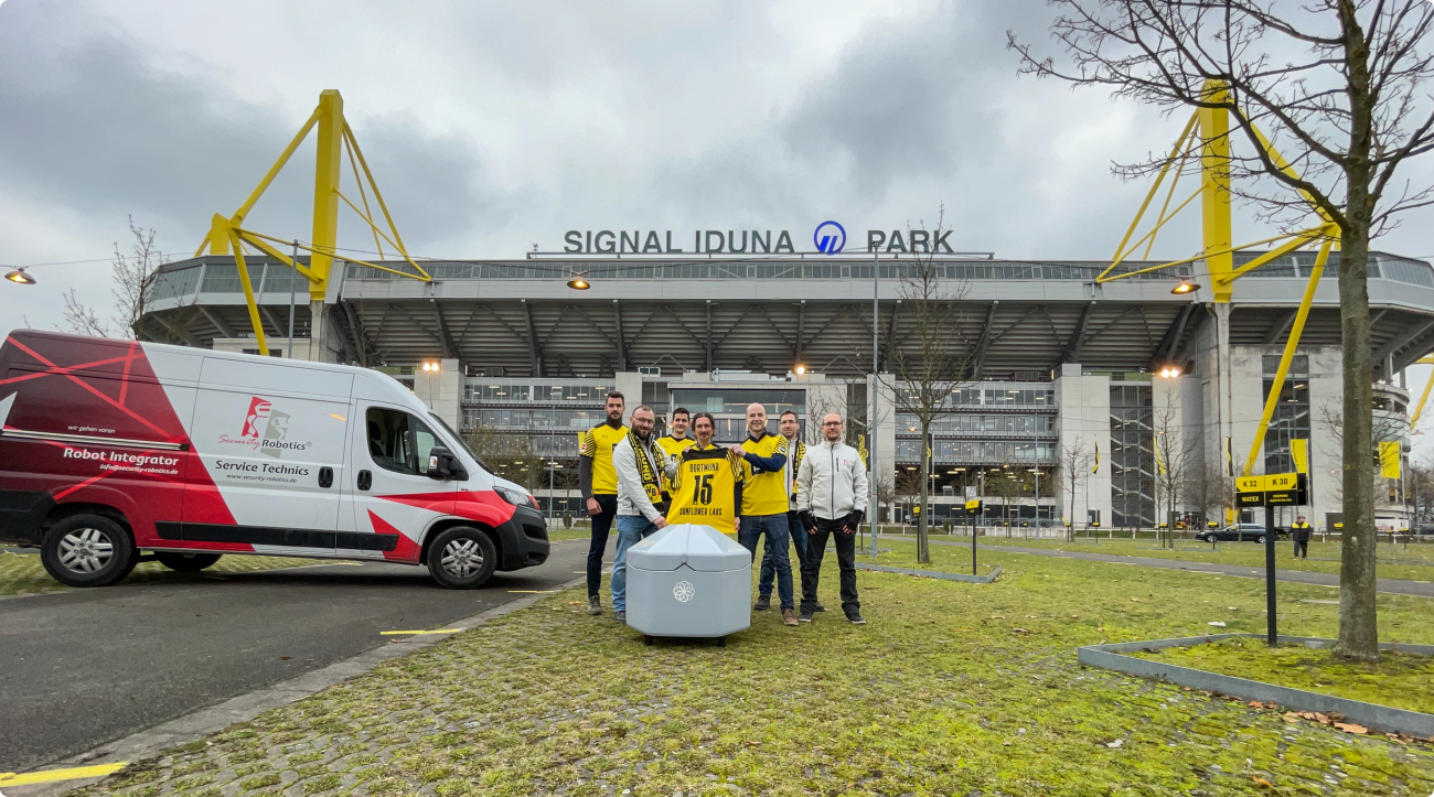 Sunflower Labs Hive and team at Signal Iduna Park